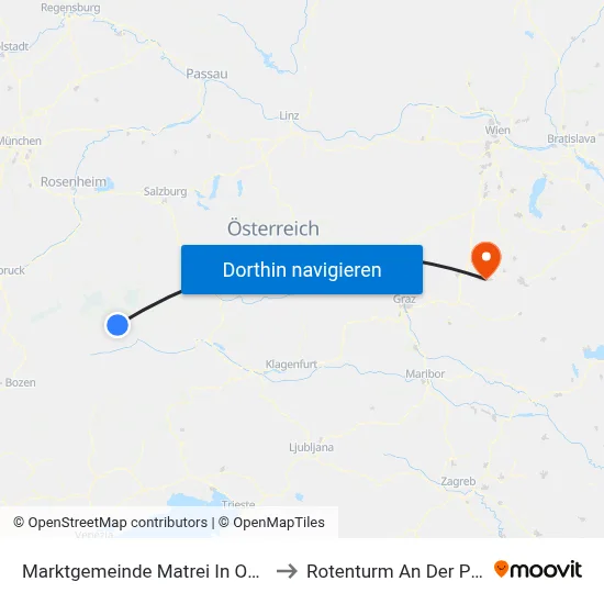 Marktgemeinde Matrei In Osttirol to Rotenturm An Der Pinka map