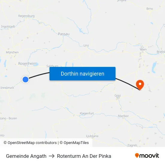 Gemeinde Angath to Rotenturm An Der Pinka map