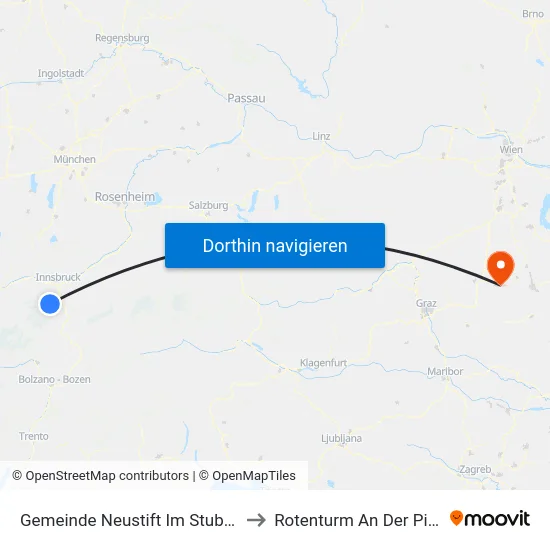 Gemeinde Neustift Im Stubaital to Rotenturm An Der Pinka map