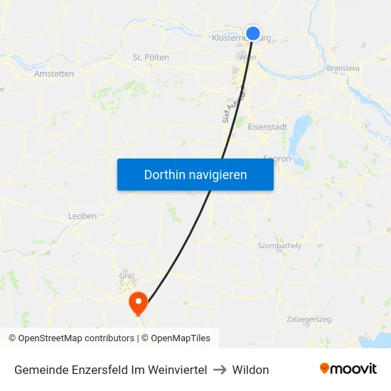 Gemeinde Enzersfeld Im Weinviertel to Wildon map