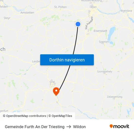 Gemeinde Furth An Der Triesting to Wildon map