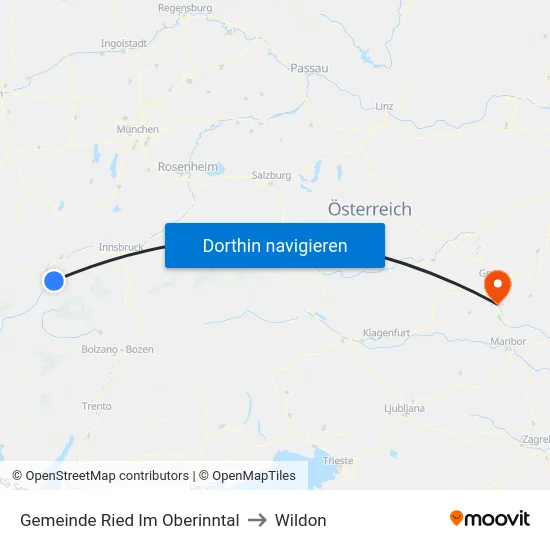 Gemeinde Ried Im Oberinntal to Wildon map