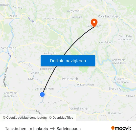 Taiskirchen Im Innkreis to Sarleinsbach map