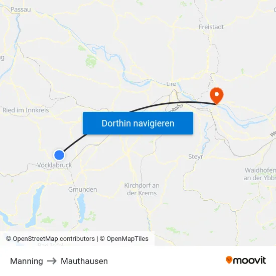 Manning to Mauthausen map