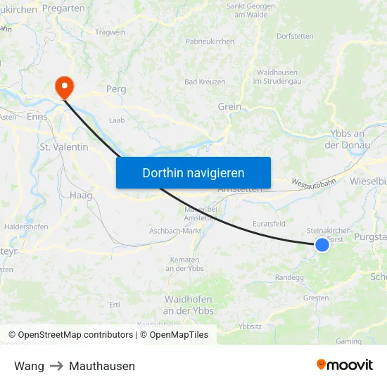 Wang to Mauthausen map