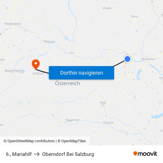 6., Mariahilf to Oberndorf Bei Salzburg map