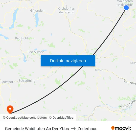 Gemeinde Waidhofen An Der Ybbs to Zederhaus map