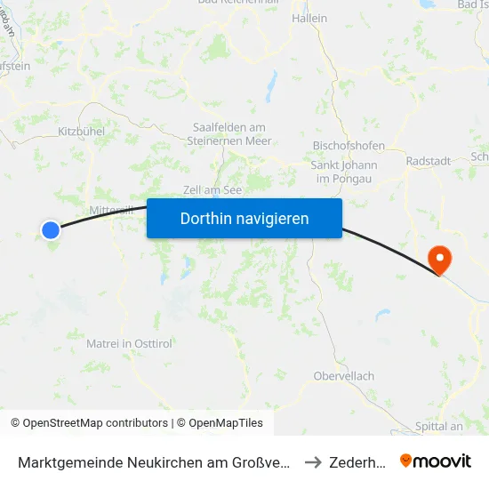 Marktgemeinde Neukirchen am Großvenediger to Zederhaus map