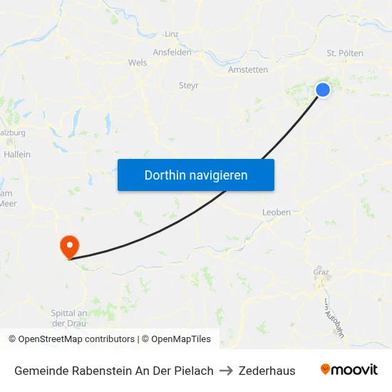 Gemeinde Rabenstein An Der Pielach to Zederhaus map