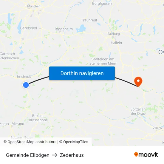 Gemeinde Ellbögen to Zederhaus map