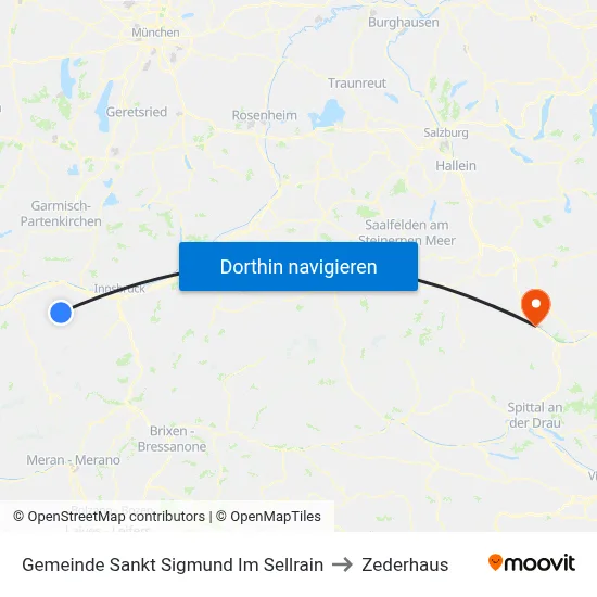 Gemeinde Sankt Sigmund Im Sellrain to Zederhaus map