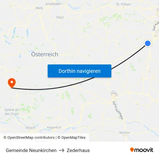 Gemeinde Neunkirchen to Zederhaus map