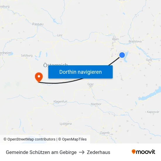 Gemeinde Schützen am Gebirge to Zederhaus map