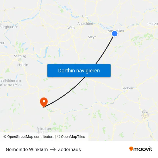 Gemeinde Winklarn to Zederhaus map