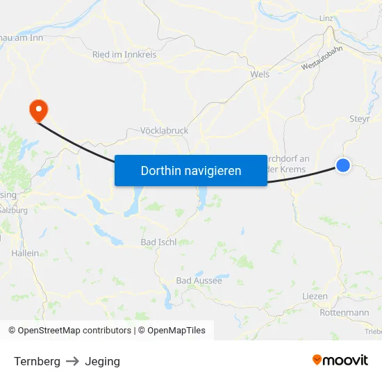 Ternberg to Jeging map