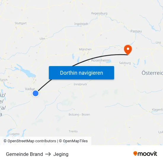 Gemeinde Brand to Jeging map
