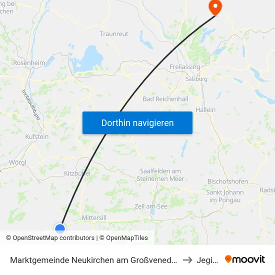 Marktgemeinde Neukirchen am Großvenediger to Jeging map
