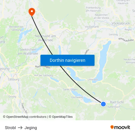 Strobl to Jeging map