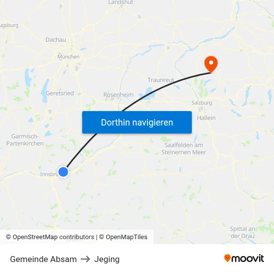Gemeinde Absam to Jeging map