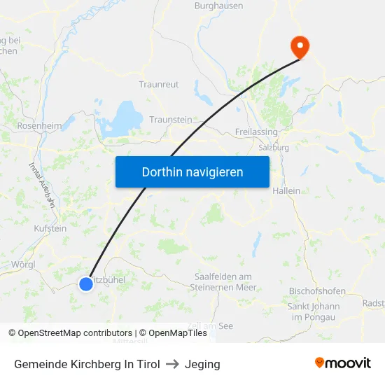 Gemeinde Kirchberg In Tirol to Jeging map