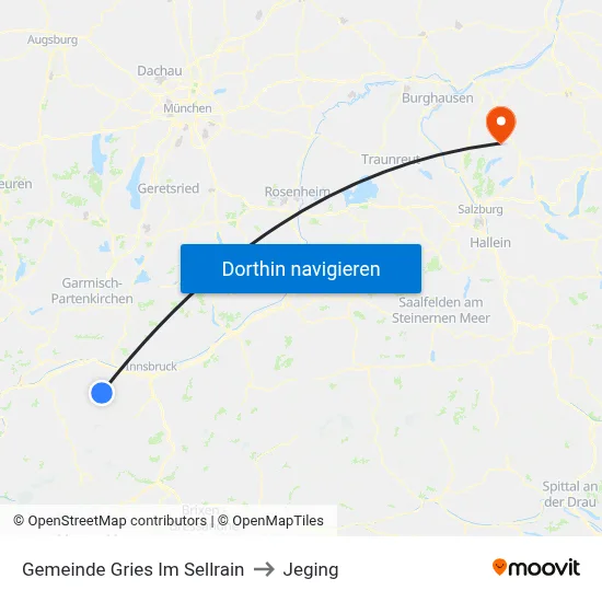 Gemeinde Gries Im Sellrain to Jeging map