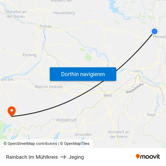 Rainbach Im Mühlkreis to Jeging map