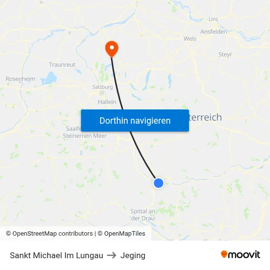 Sankt Michael Im Lungau to Jeging map