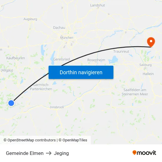 Gemeinde Elmen to Jeging map