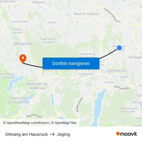 Ottnang am Hausruck to Jeging map