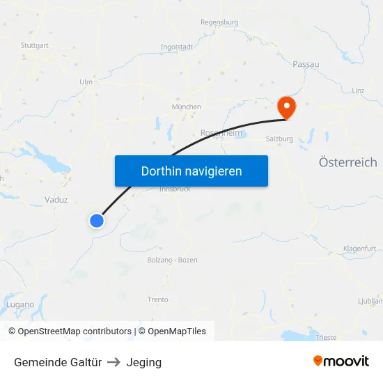 Gemeinde Galtür to Jeging map