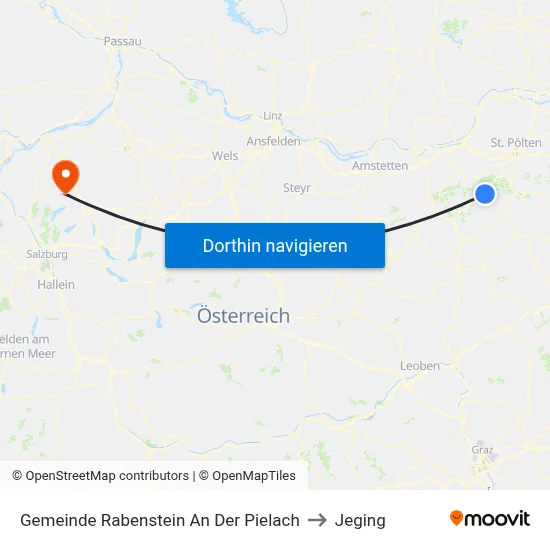 Gemeinde Rabenstein An Der Pielach to Jeging map