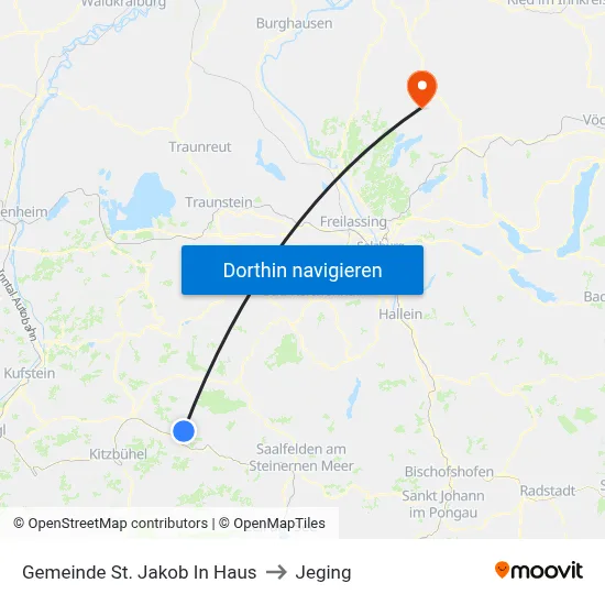 Gemeinde St. Jakob In Haus to Jeging map