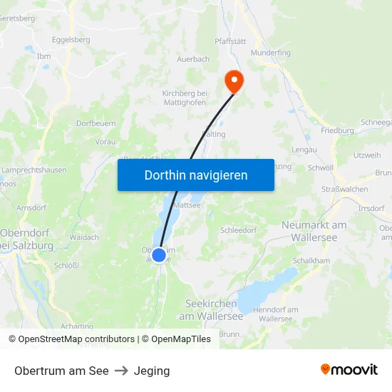 Obertrum am See to Jeging map