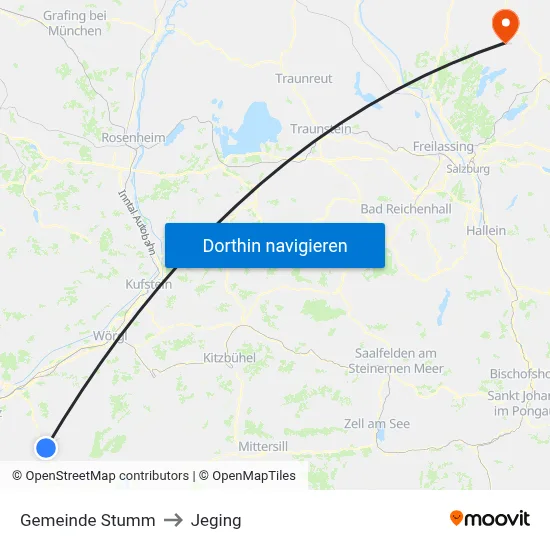 Gemeinde Stumm to Jeging map