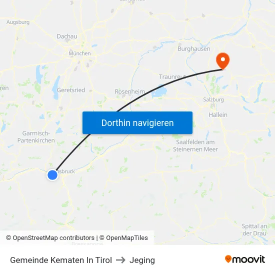 Gemeinde Kematen In Tirol to Jeging map