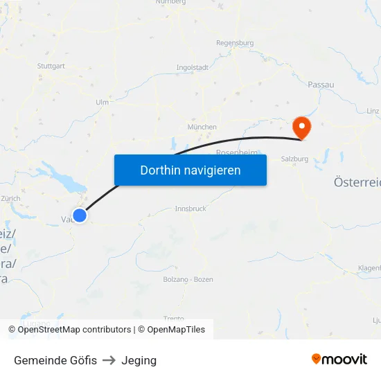 Gemeinde Göfis to Jeging map