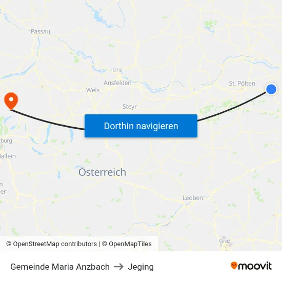 Gemeinde Maria Anzbach to Jeging map