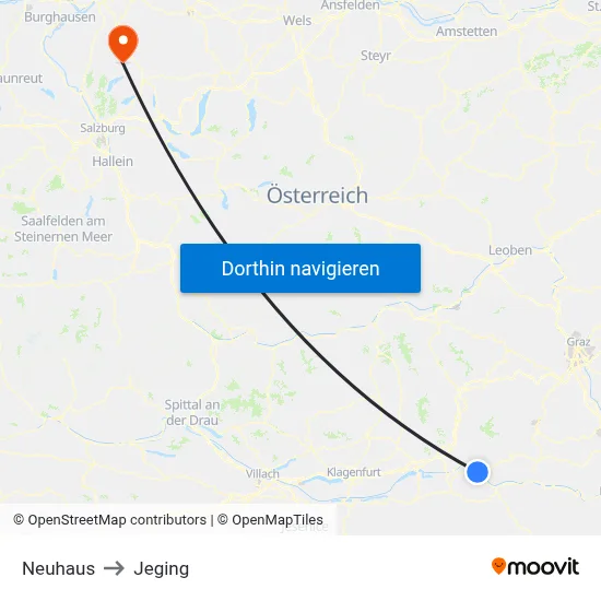 Neuhaus to Jeging map