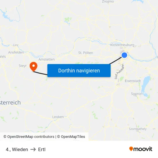 4., Wieden to Ertl map