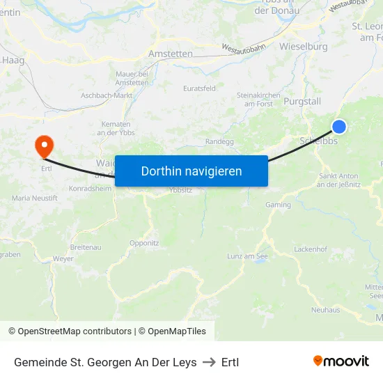 Gemeinde St. Georgen An Der Leys to Ertl map