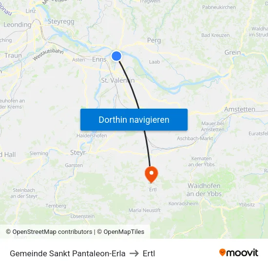 Gemeinde Sankt Pantaleon-Erla to Ertl map