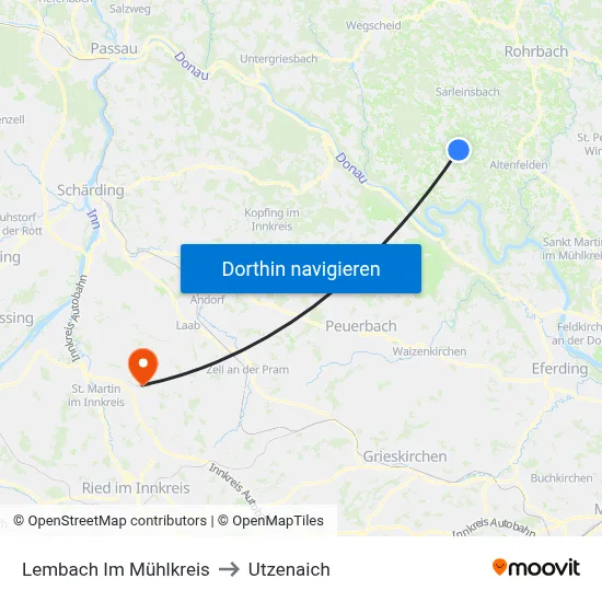 Lembach Im Mühlkreis to Utzenaich map