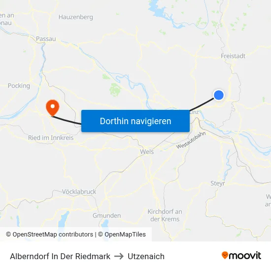 Alberndorf In Der Riedmark to Utzenaich map
