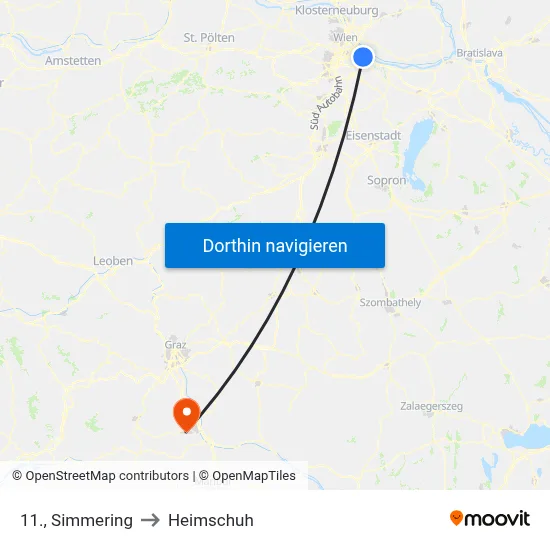 11., Simmering to Heimschuh map