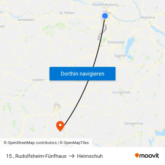15., Rudolfsheim-Fünfhaus to Heimschuh map