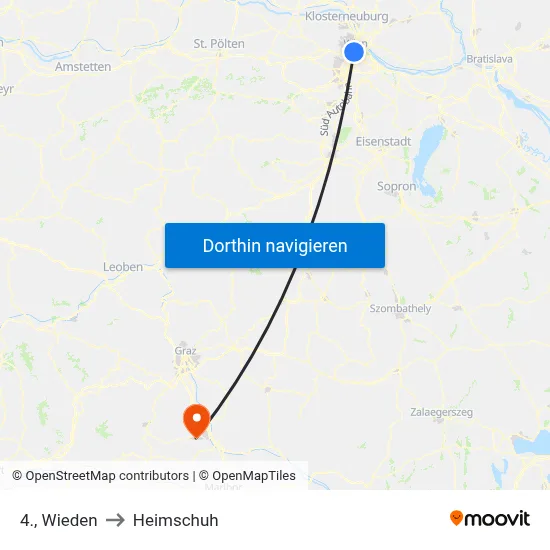 4., Wieden to Heimschuh map