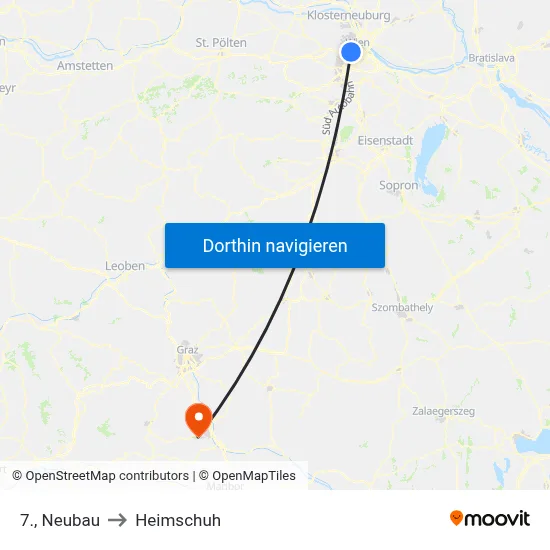 7., Neubau to Heimschuh map