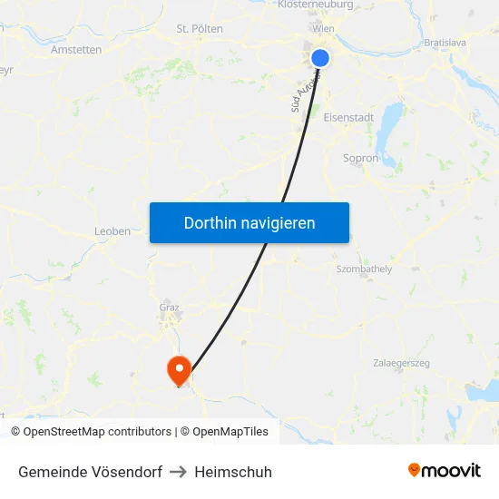 Gemeinde Vösendorf to Heimschuh map
