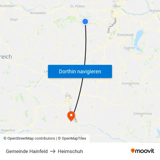 Gemeinde Hainfeld to Heimschuh map