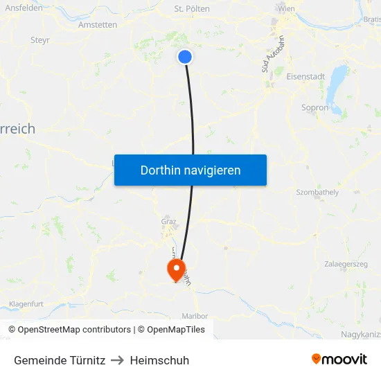 Gemeinde Türnitz to Heimschuh map
